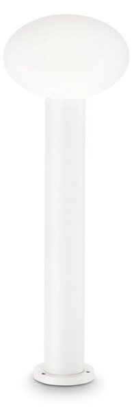 CLIO kültéri állólámpa, fehér, 60 cm, opál gömbbúra, E27