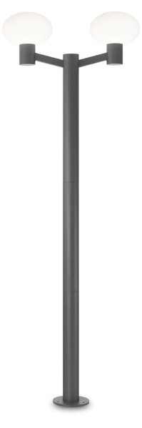 CLIO kültéri kandeláber, antracit, 2 gömbös, 197 cm, E27