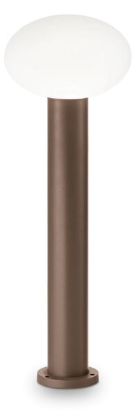 CLIO kültéri állólámpa, kávébarna, 60 cm, opál gömbbúra, E27