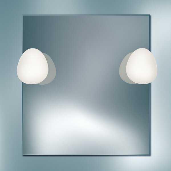 Fali Lámpa Foscarini, Gregg piccola, dimmable, Fehér, Fürdőszoba, Üveg, Dizájn