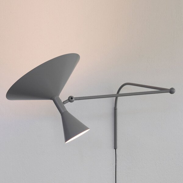 Fali Lámpa Nemo Lighting, Lampe de Marseille, Szürke, Nappali, Fém