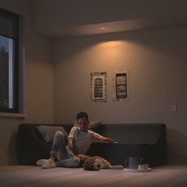Spotlámpa Philips Hue, dimmable, Fehér, Nappali, Műanyag, Modern