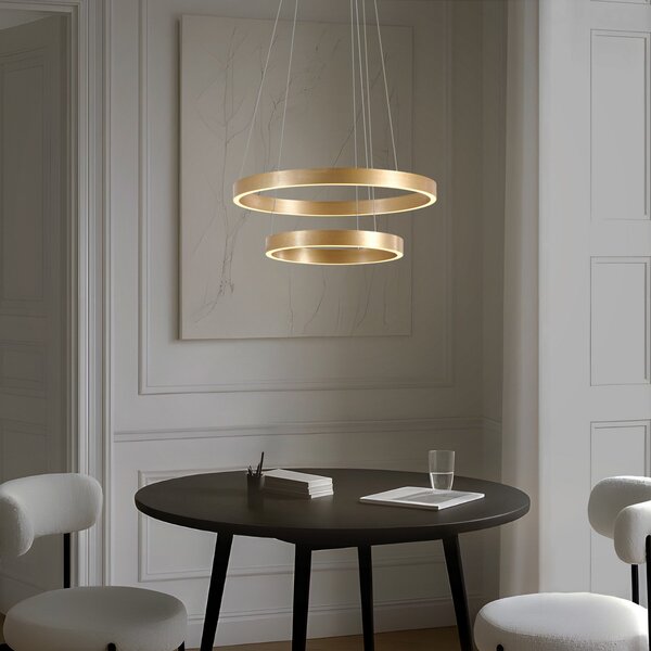 Függőlámpa Lucande, Yonam, dimmable, Arany / Sárgaréz, Étkező, Fém, Modern