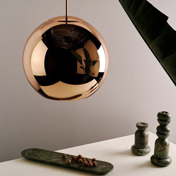 Függőlámpa Tom Dixon, Copper Round, dimmable, Réz, Nappali, Műanyag, Dizájn