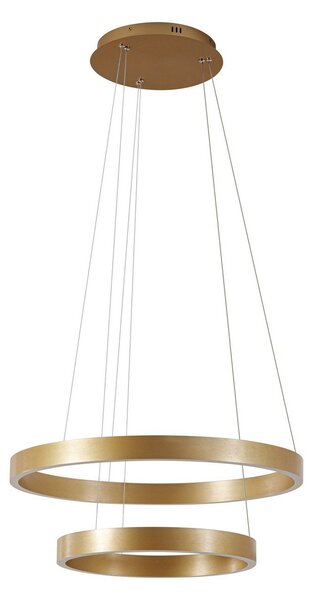 Függőlámpa Lucande, Yonam, dimmable, Arany / Sárgaréz, Étkező, Fém, Modern
