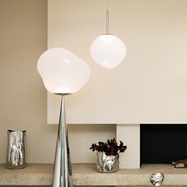 Függőlámpa Tom Dixon, Melt, dimmable, Fehér, Nappali, Műanyag, Dizájn