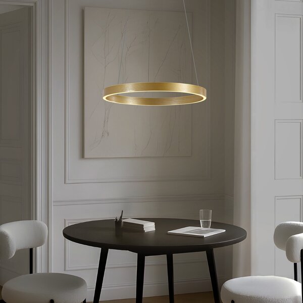 Függőlámpa Lucande, Yonam, dimmable, Arany / Sárgaréz, Étkező, Fém, Modern