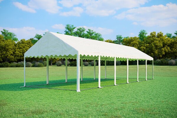 Party sátor 4x12 m PRÉMIUM - tűzálló szín fehér