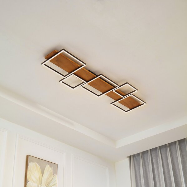 Mennyezeti Lámpa Lindby, Galad, dimmable, Fa, Étkező, Fa, Modern