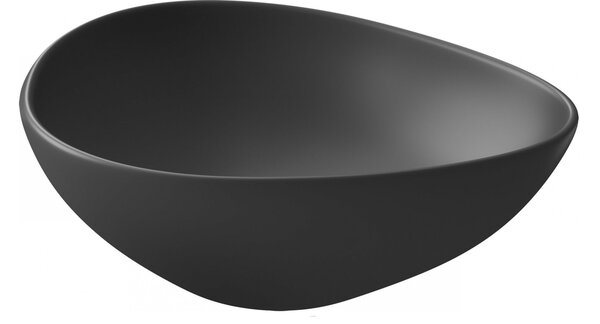 Cersanit Moduo, aszimmetrikus munkalap mosogató 44x35,5x15 cm, fekete matt, K116-105