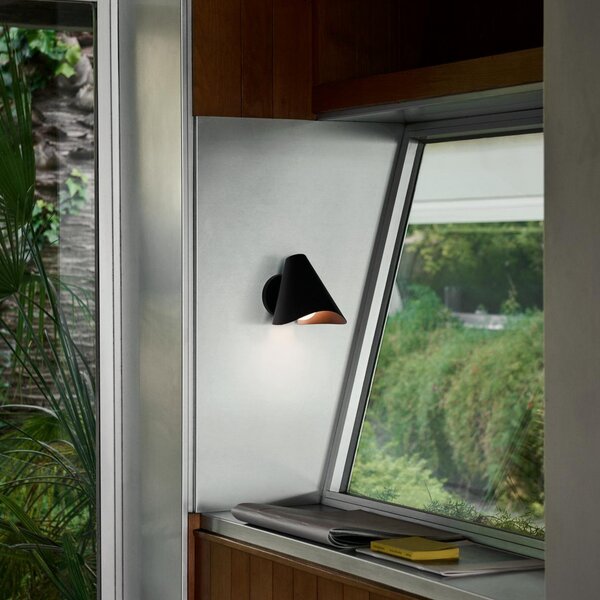 Fali Lámpa &Tradition, Bonnet SC103, dimmable, Fekete, Nappali, Alumínium, Modern