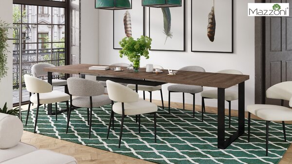 MAZZONI EXPORT IRIS Bézs Latte (Monza 60 szövet) - MODERN LOFT BOUCLÉ KÁRPITOZOTT SZÉK NAPPALIBA/ÉTKEZŐBE