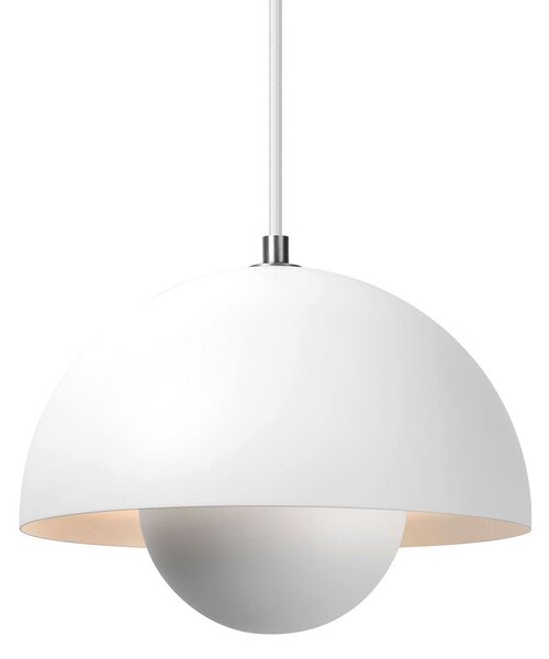 Függőlámpa &Tradition, Flowerpot VP1, dimmable, Fehér, Nappali, Fém, Dizájn