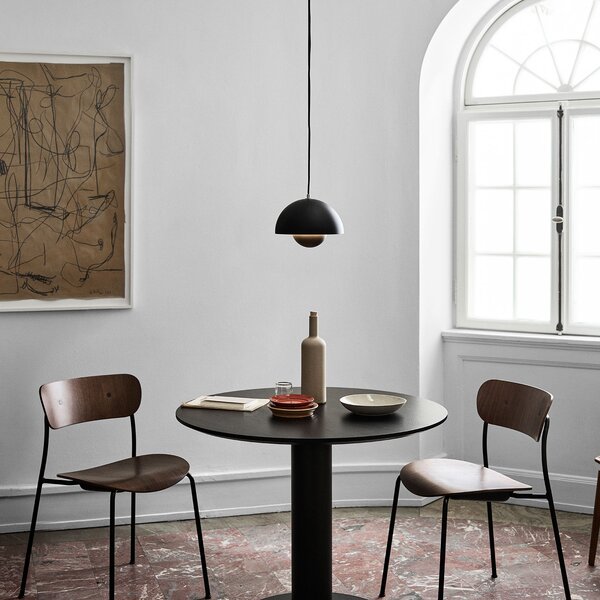 Függőlámpa &Tradition, Flowerpot VP1, dimmable, Fekete, Nappali, Fém, Dizájn