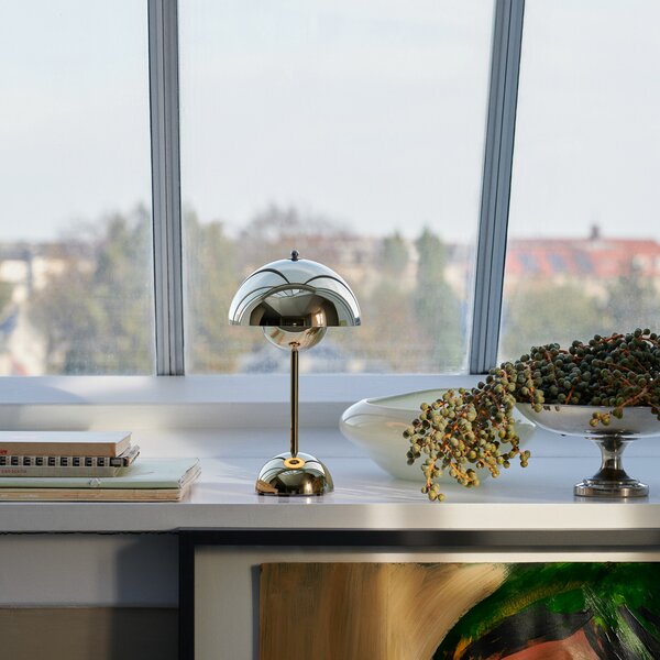 Asztali lámpa &Tradition, Flowerpot VP9, dimmable, Fémes, Nappali, Műanyag, Dizájn