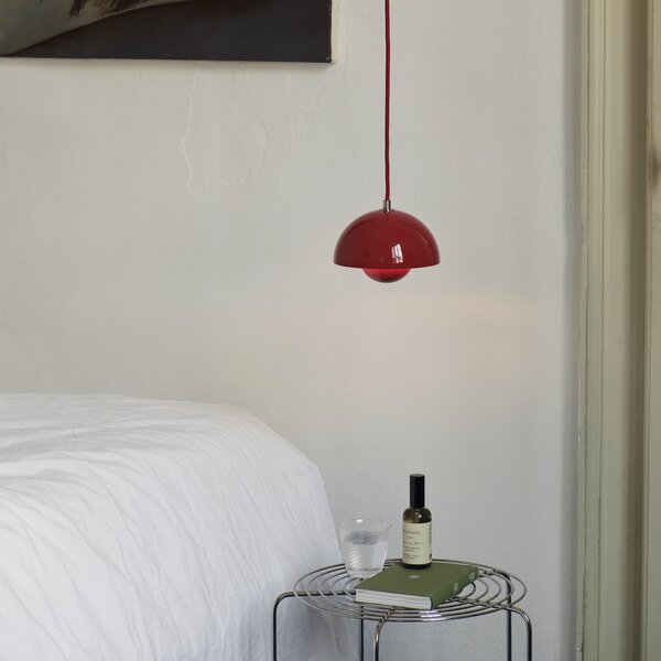 Függőlámpa &Tradition, Flowerpot VP10, dimmable, Piros, Nappali, Fém, Dizájn