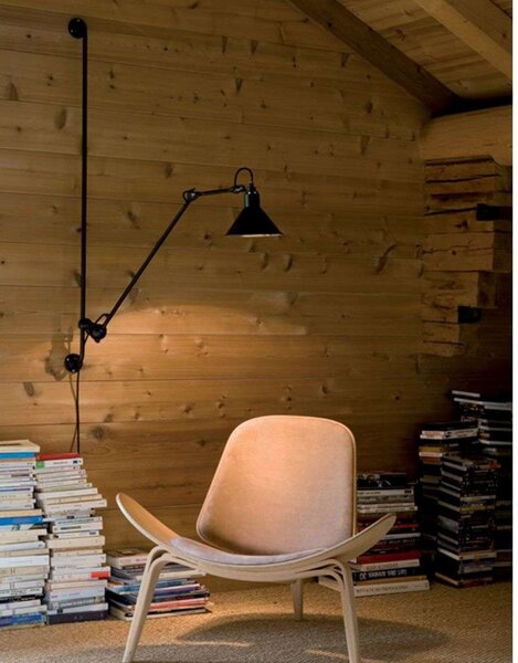 Fali Lámpa Lampe Gras, Fekete, Nappali, Fém, Indusztriális dizájn