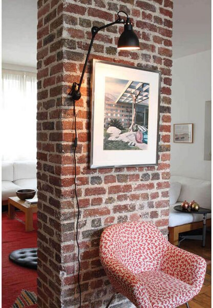 Fali Lámpa Lampe Gras, Fekete, Nappali, Fém