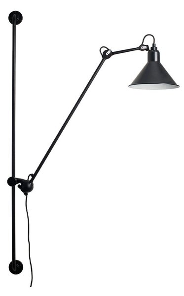 Fali Lámpa Lampe Gras, Fekete, Nappali, Fém, Indusztriális dizájn