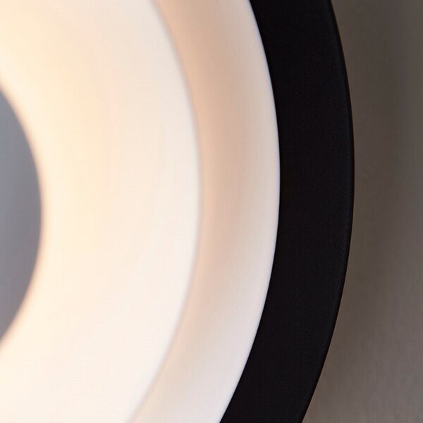 Diablo LED fali világítás, piros/fekete, Ø 30 cm