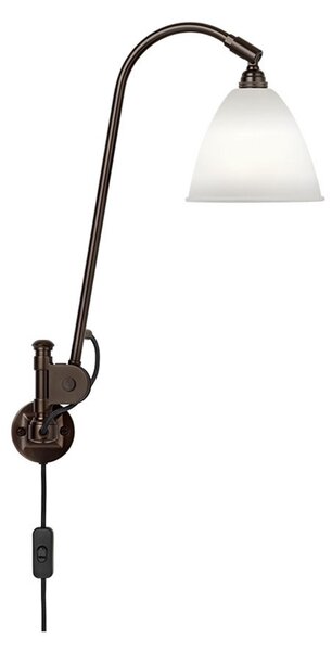Bestlite BL6 fali lámpa, Ø 16 cm, fekete/porcelán