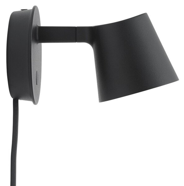Fali Lámpa Muuto, dimmable, Fekete, Nappali, Alumínium