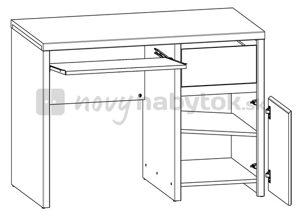 PC asztal Kasey BIU1D1S/120 (kasmír)