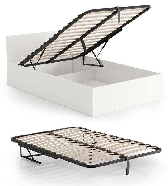 AKORD Furniture Factory Fém Ágyrács Emelőmechanizmussal 28 Léccel Fekete 100x200 cm