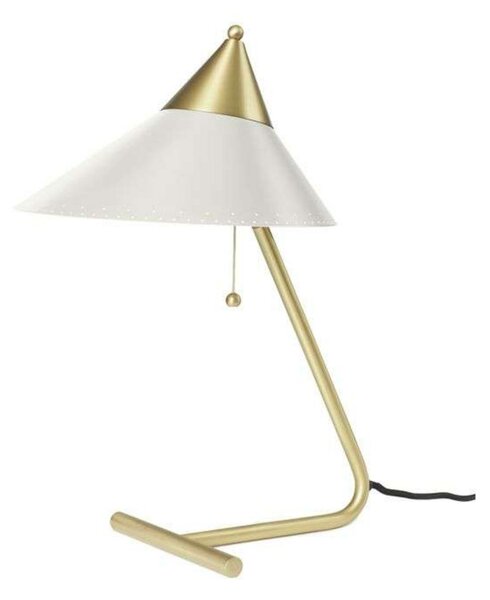 Asztali lámpa Warm Nordic, Brass Top, Fehér, Nappali, Fém, Dizájn
