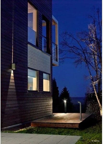 Lillehammer LED Fali Lámpa Broad Down Aluminium - Norlys