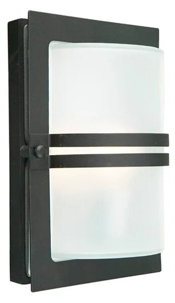 Basel LED Kültéri Fali Lámpa Frosted/Black - Norlys
