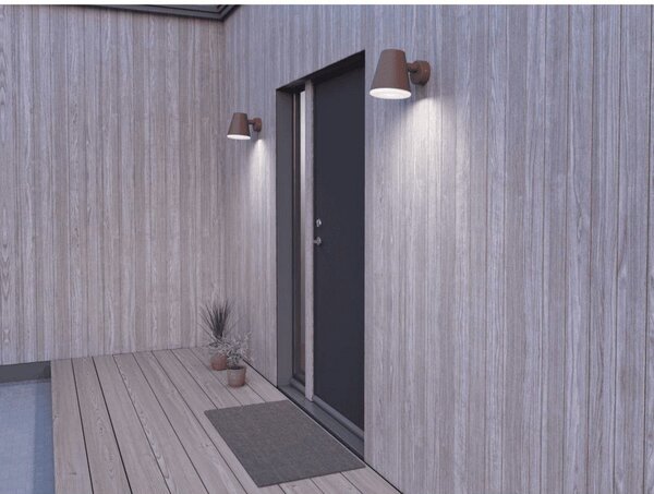 Kültéri Lámpa Belid, dimmable, Barna / Rozsdabarna, Terasz, Üveg
