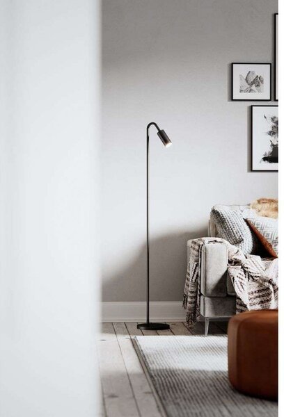 Állólámpa By Rydéns, Curve, Fekete, Nappali, Fém, Modern