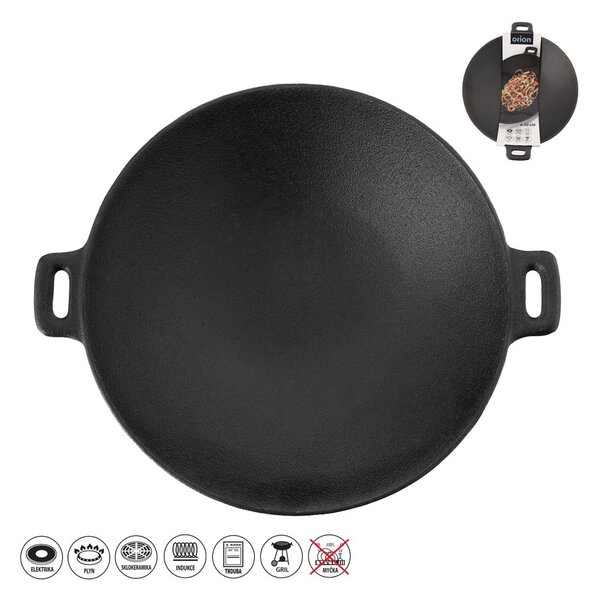 Öntöttvas wok serpenyő ø 30 cm Litina – Orion