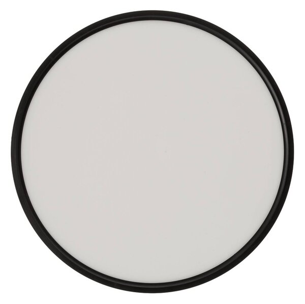 Lindby Smart LED mennyezeti lámpa Pravin, Ø 50 cm, CCT, fekete, dimmelhető, Fekete, Nappali / Étkező, Műanyag, Modern