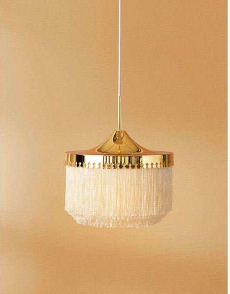 Függőlámpa Warm Nordic, Fringe, dimmable, Bézs, Nappali, Fém, Vintage