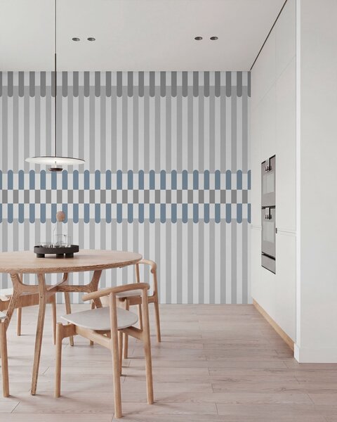 Fotótapéta Csíkos mintázat szürke és kék árnyalatokban, Fotótapéta geometria, w05150v6 : Uwalls.hu