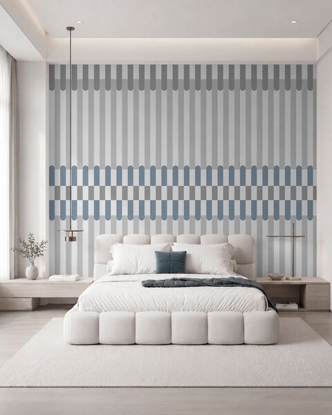 Fotótapéta Csíkos mintázat szürke és kék árnyalatokban, Fotótapéta geometria, w05150v6 : Uwalls.hu