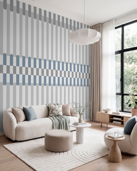 Fotótapéta Csíkos mintázat szürke és kék árnyalatokban, Fotótapéta geometria, w05150v6 : Uwalls.hu
