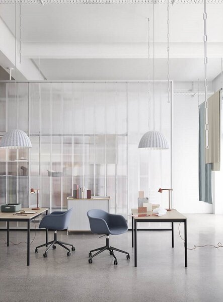Függőlámpa Muuto, dimmable, Fekete, Étkező, Szövet / Textília