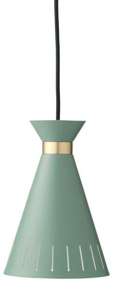 Függőlámpa Warm Nordic, Cone, dimmable, Zöld, Étkező, Fém, Vintage