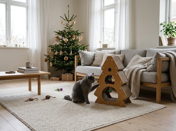 Macskabútor CHRISTMAS TREE 41x56 cm, barna