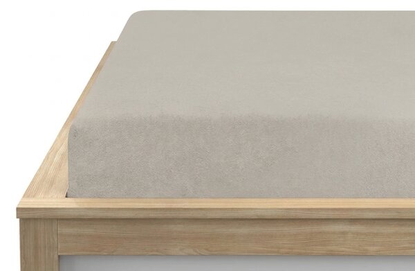 Frottír gumis lepedő EXCLUSIVE szürke-barna 90 x 200 cm
