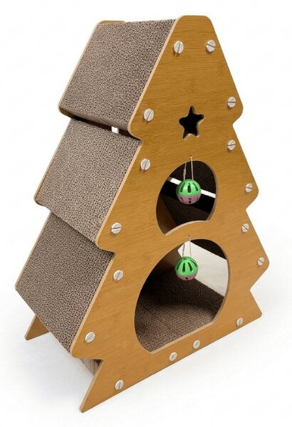 Macskabútor CHRISTMAS TREE 41x56 cm, barna