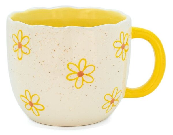 Sárga-krémszínű porcelán bögre 350 ml Surprise Highland Cow – Sass & Belle