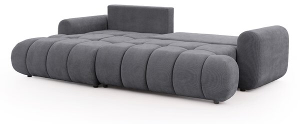 Lutario Mini ágyazható balos sarokkanapé - szürke szenil Vibe 95