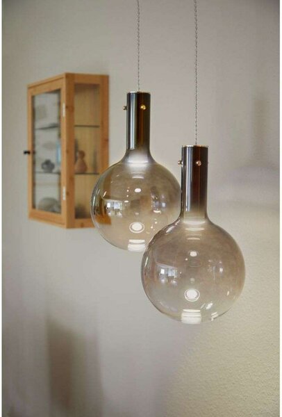 Függőlámpa LOOM DESIGN, dimmable, Barna / Rozsdabarna, Nappali, Üveg