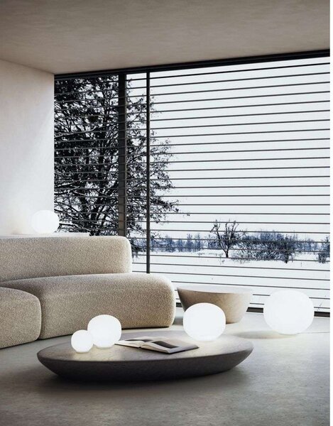 Asztali lámpa Lodes, dimmable, Fehér, Nappali, Üveg
