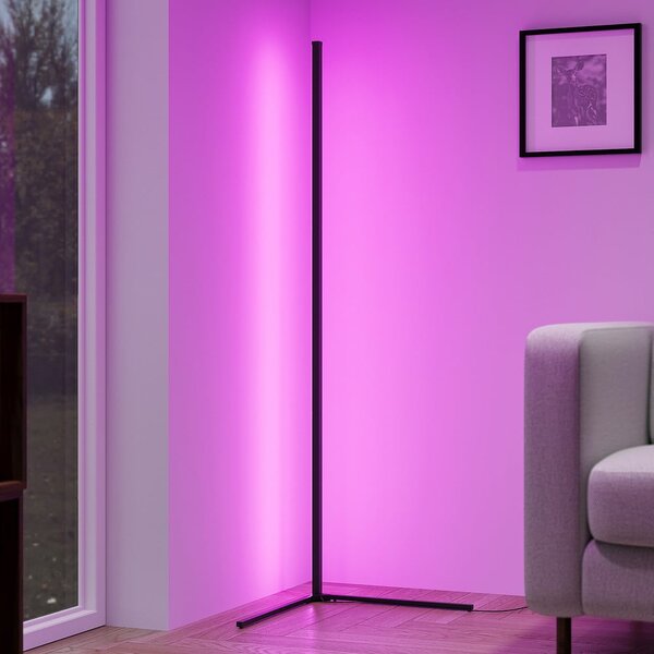Fekete LED állólámpa (magasság 141 cm) Level – Reality