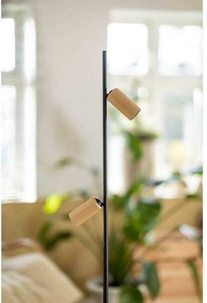 Decor F2 LED álló lámpa, fekete/sárgaréz, dimmelhető
